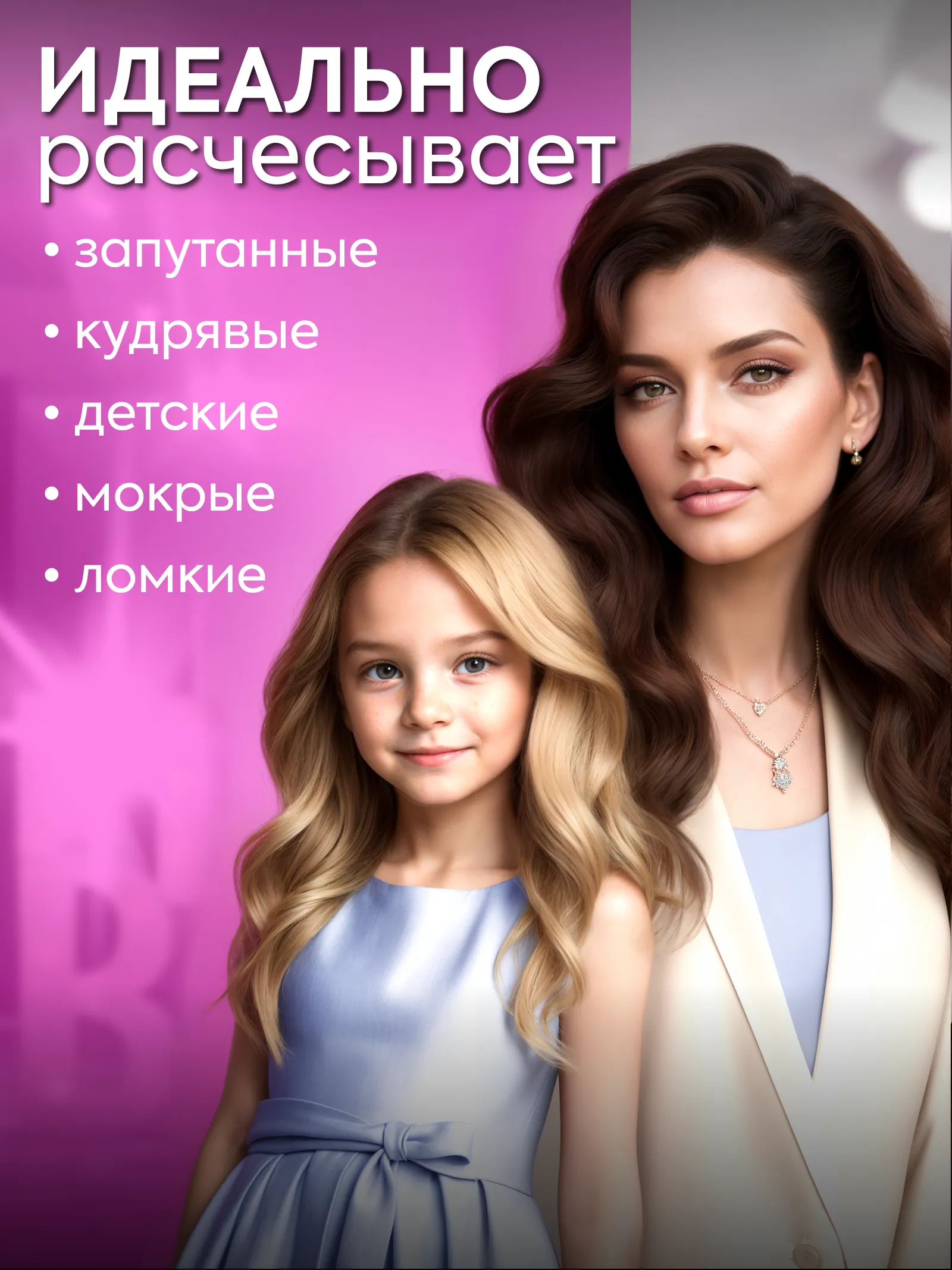Расческа массажная с мягкой подушечкой Pink — фото 9